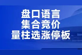盘口语言：集合竞价量量柱选出涨停板