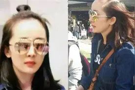 杨幂假发被造型师掀掉，急得她赶紧遮住额头，这发际线也太高了点