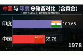 中国与印度总储备对比（含黄金），印度曾经领先，现在呢？视频封面