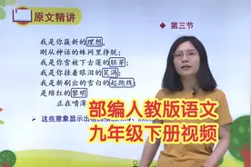 部编人教版语文九年级初三下册同步视频课程学习视频封面