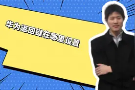 华为返回键在哪里设置