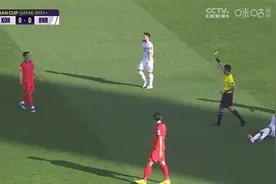 马宁向韩国队出示第3张黄牌 看台上的韩国球迷怒了