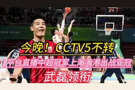 今晚！CCTV5不转，1平台直播中超冠军上海海港出战亚冠，武磊领衔视频封面