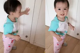 妈妈刚回家被宝宝拉进卧室，小心翼翼关上门后仰着头说：喝奶奶