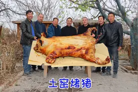 买了头28斤的小乳猪，食叔做土窑烤猪，出窑直接上手啃，真香