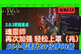 【暗黑4】20分钟60级！快速升级攻略！2.04版本！灵巫再提升