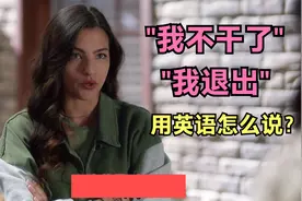 "我不干了","我退出"用英语怎么说？