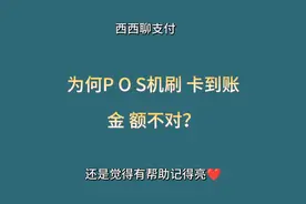 为何POS机刷 卡到账 金 额不对？西西聊支付视频封面
