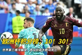 欧洲杯积分榜，10！30！世界第三爆冷输球，罗马尼亚大胜乌克兰视频封面