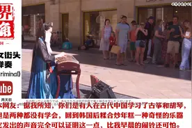 外网看美女在法国街头古筝演奏杰克逊的经典歌曲，油管千万播放量
