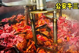 荆州小伙做牛三鲜火锅，牛肉牛肚牛筋一锅炖，一锅3头牛日产6万斤