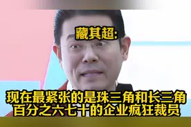 藏其超：现在最紧张的是珠三角和长三角！60-70%的企业疯狂裁员视频封面