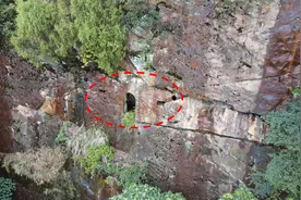 小伙探秘重庆悬崖石壁石门，进入竟然发现了的大量动物骨骸视频封面