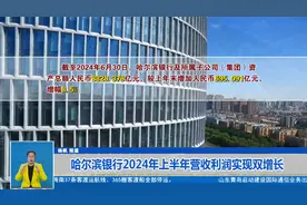 哈尔滨银行2024年上半年营收利润实现双增长视频封面