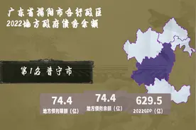 广东揭阳市各行政区地方债务余额，普宁市74亿，榕城区36亿