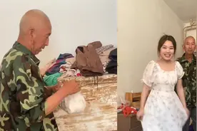 70多岁老父亲赶集给女儿买条35元的公主裙，女儿试穿后开心到转圈视频封面