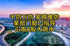 千防万防 家贼难防 窗口指导引发A股大跳水 #股市 #财经