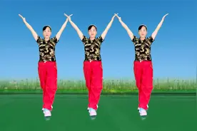 红歌经典广场舞《歌唱祖国》简单动感，爆火流行附教学