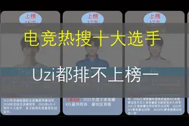 电竞热搜十大选手，LOL仅三人入榜，Uzi竟然不是榜一!视频封面