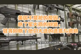 美国不禁枪的原因,断了军火商的财路，就等同断他们的选票与资助