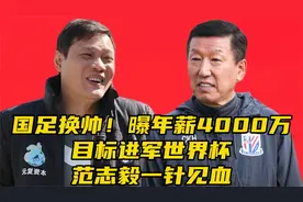 ​中国男足换帅！曝年薪4000万，目标进军世界杯，范志毅一针见血视频封面