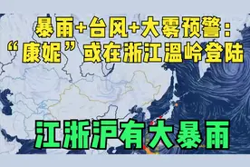 暴雨+台风+大雾预警：“康妮”或在浙江温岭登陆，江浙沪有大暴雨视频封面