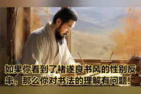如果你看到了褚遂良书风的性别反串，那么你对书法的理解有问题！
