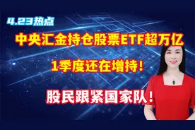 中央汇金持仓股票ETF超万亿，1季度还在增持！股民跟紧国家队！