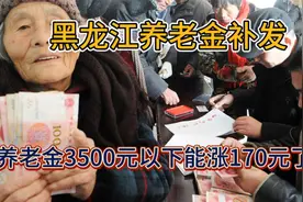 黑龙江养老金补发，养老金3500元以下，就不能涨170元了吗？视频封面