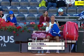 罗马站第三轮 郑钦文VS弗莱彻 疯狂多拍底线制胜 连胜三局