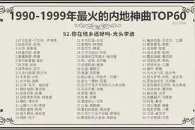 1990-1999年最火的内地神曲TOP60，围观神仙打架！