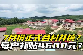 7月份正式合村并镇？统一收回土地，每户补贴4600元？