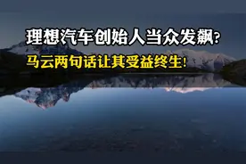 理想汽车创始人当众发飙？马云两句话让其受益终生！视频封面
