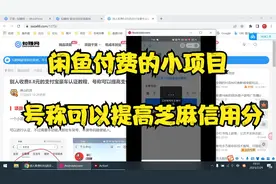 闲鱼收费的小项目，号称可以提高芝麻信用分 （无成本）