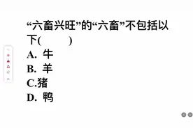 六畜兴旺的六畜，不包括下面的？是猪吗？