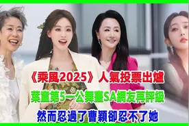 浪姐6人氣投票葉童第5，網友再評級然而忍過了曹穎卻忍不了她