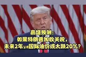 高盛预测：如果特朗普加收关税，未来2年，国际油价或大跌20%？视频封面