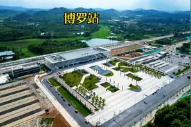 航拍惠州博罗高铁站以及周边环境详细介绍，博罗有三个高铁站了