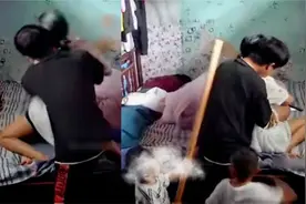 男子偷给女网友买黄色战袍露馅，阻拦妻子离开被儿子猛揍，活该！视频封面