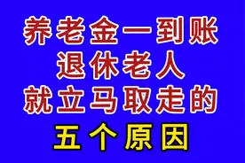 养老金一到账，退休老人就立马取走的五个原因，太真实了！