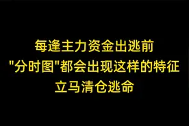 每逢主力资金出逃前，"分时图"都会出现这样的特征，立马清仓逃命视频封面