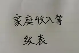 家庭收入等级表，看看你排第几视频封面