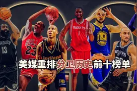 美媒重排分卫历史前十榜单，哈登未进前五，三四名可以随意换视频封面