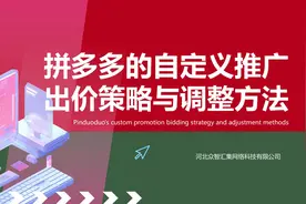 拼多多的自定义推广出价策略与调整方法视频封面