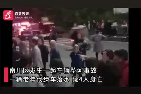 重庆一老年代步车坠河 村民：车中4名老人不幸身亡视频封面