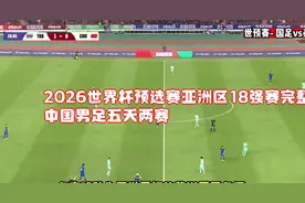 2026世界杯预选赛亚洲区18强赛完整版赛程：中国男足五天两赛视频封面