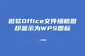 文件的默认打开程序是微软office，但是缩略图却显示为wps的图标视频封面