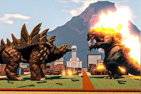 安吉拉斯VS哥斯拉，怪兽格斗，Roblox怪兽宇宙。