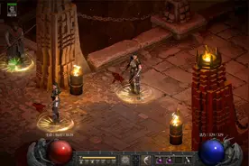 暗黑破坏神2刺客99级马赛克火焰爪！超强陨石砸死地狱BOSS！