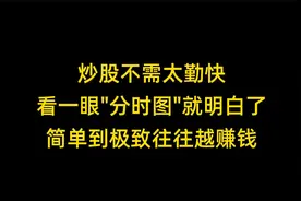 炒股不需太勤快，看一眼"分时图"就明白了，简单到极致往往越赚钱视频封面